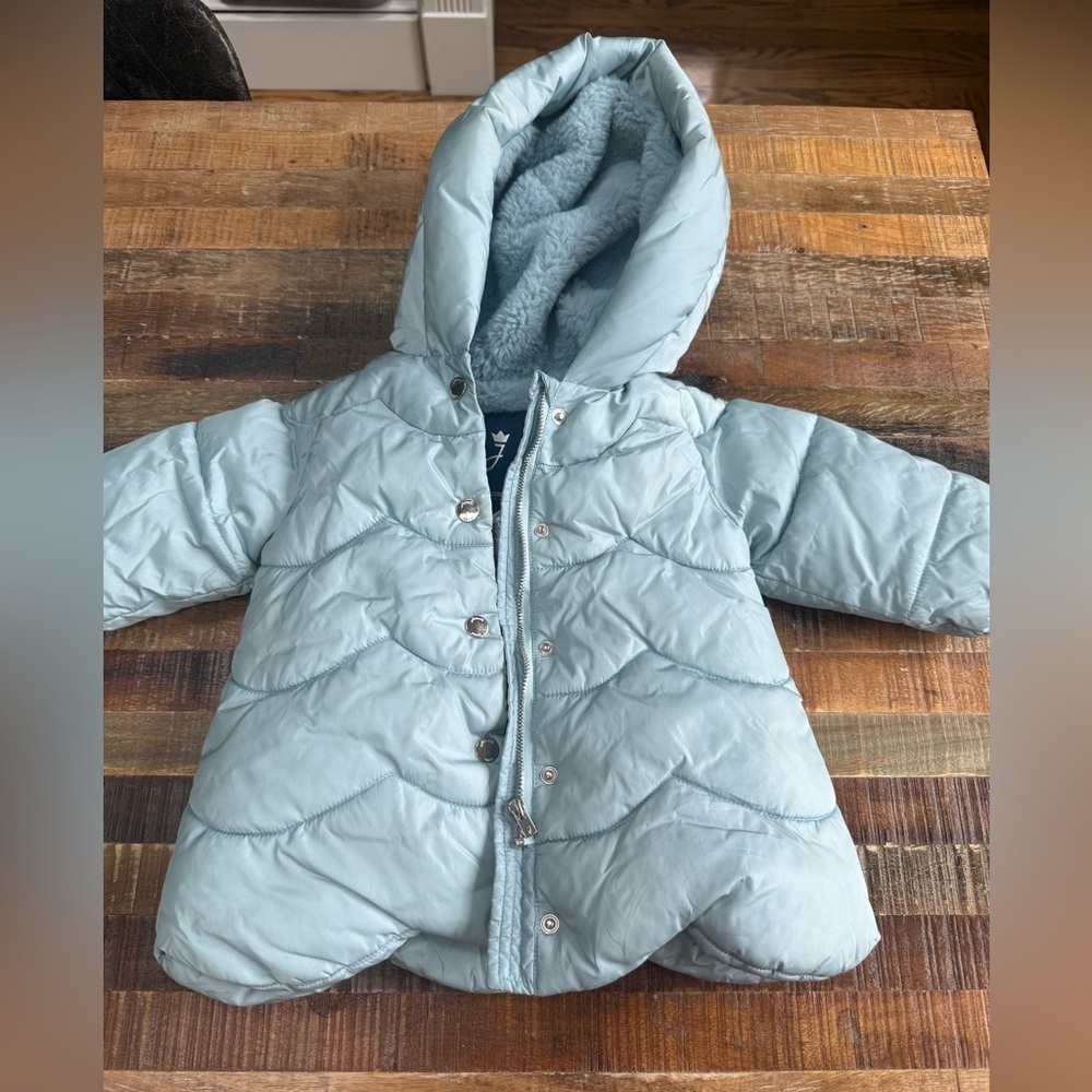 Light Blue Quilted Baby Jacket Jacadi 12 months
